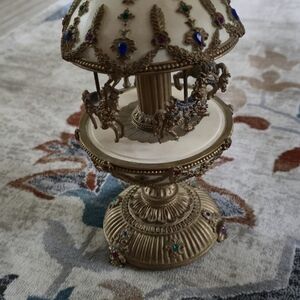 1995 Elegant Jewel-Accented Carousel The San Francisco Music Box Company